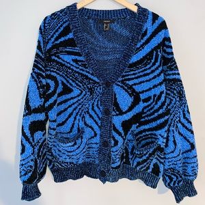 Black & Blue Swirl Sweater